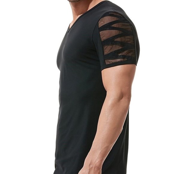 Gregg Homme High-Line Laser Cut Embroidered T-Shirt , Black - 160207 - Picture 2 of 2